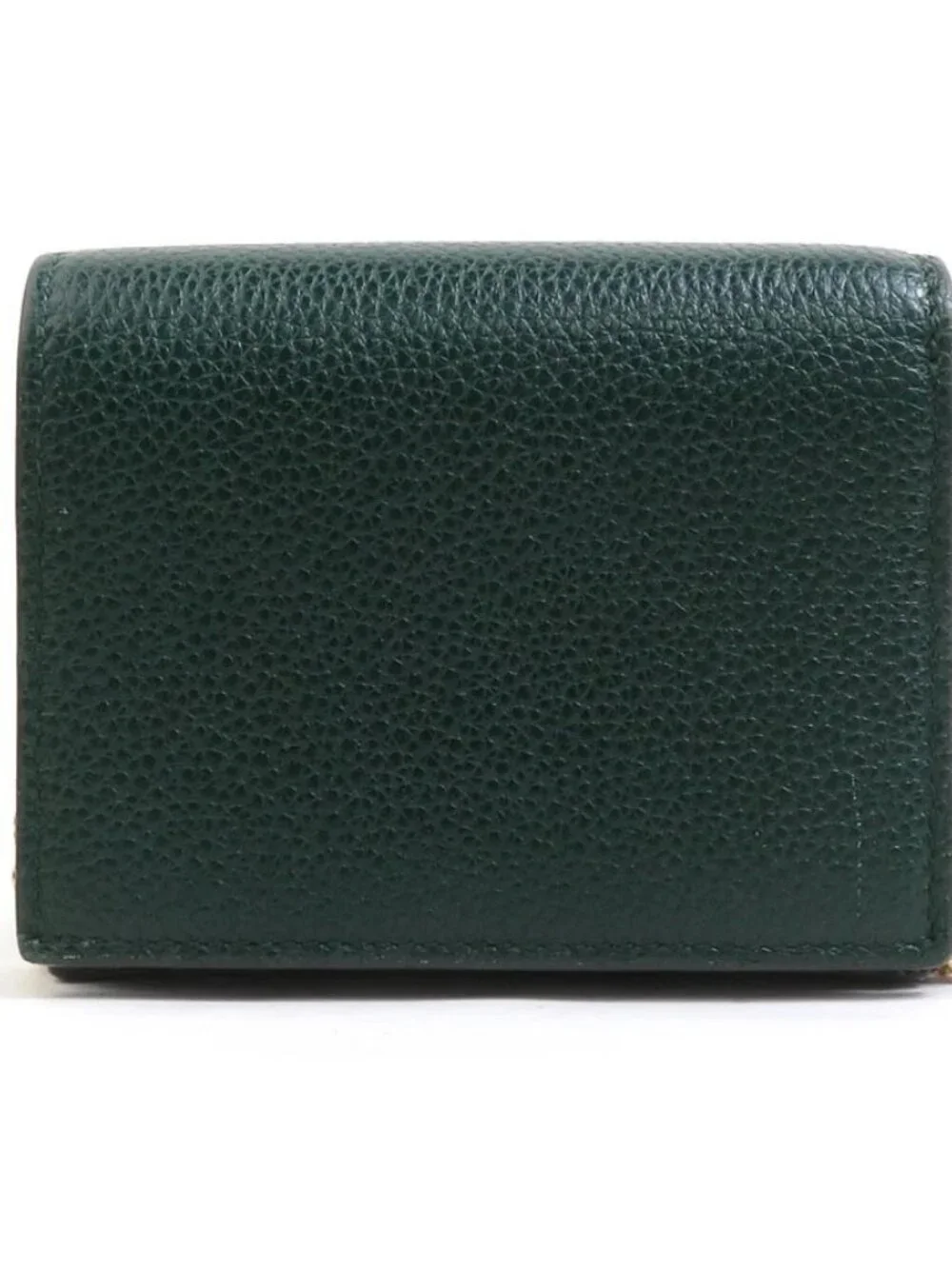 Auth GUCCI Zumi Bifold Wallet Chain Wallet Green/Gold/Silver Leather - e60739a - Picture 2 of 8